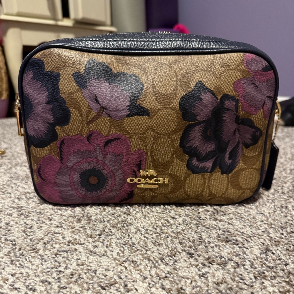 Coach Kaffe Fasset purple flower bag